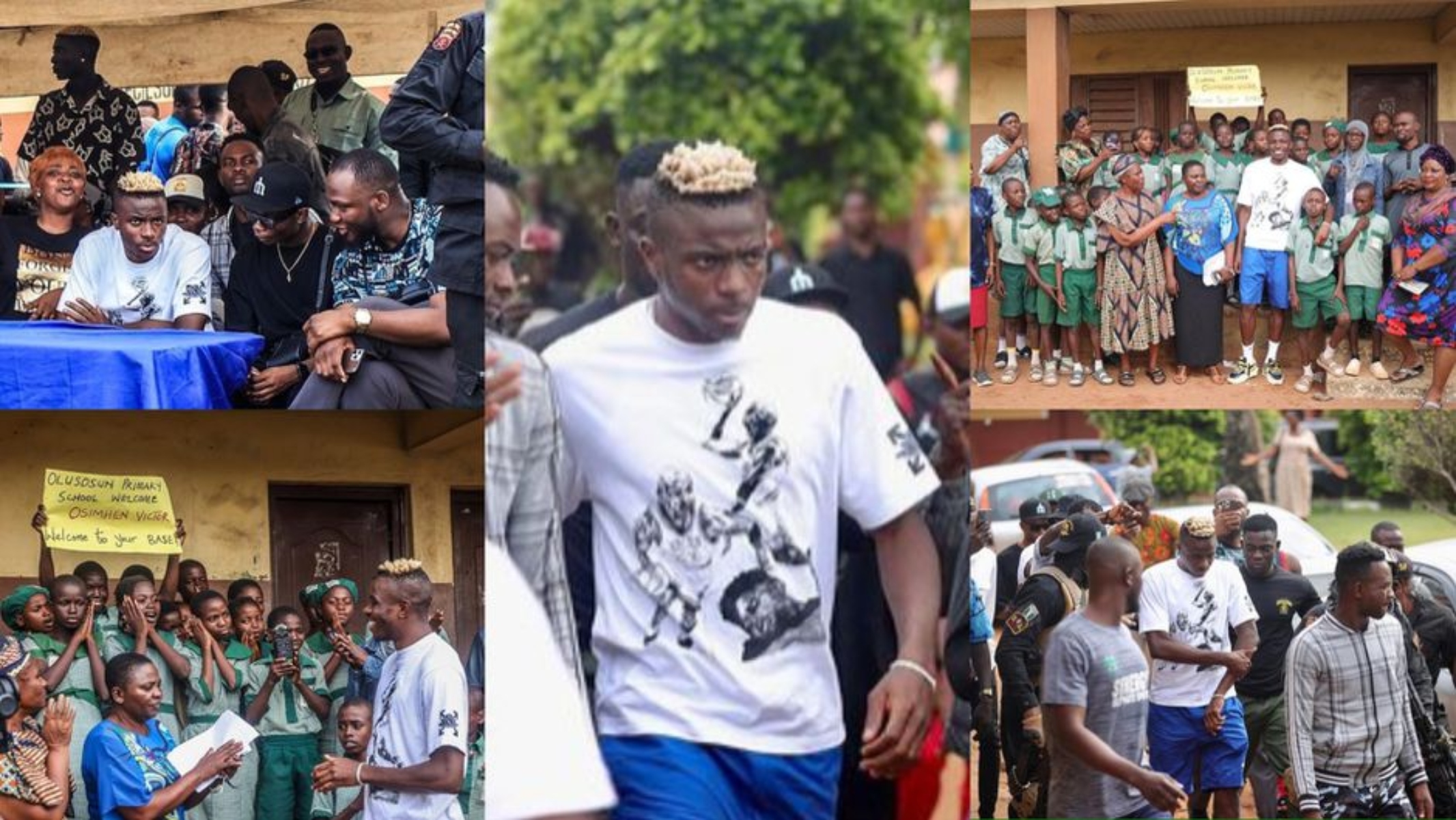 Osimhen visit - Nigeria Football Victor Osimhen's sister showers him with praise for Olusosun visit