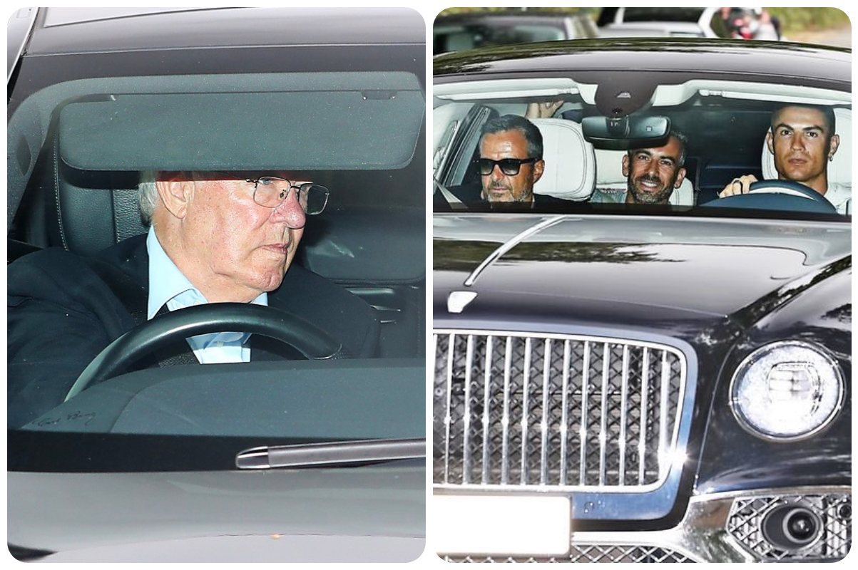 Sir Alex Ferguson arrives at United’s training ground as Ronaldo returns Sir Alex Ferguson arrives at United’s training ground as Ronaldo returns