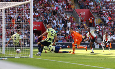 Aribo scores Premier League debut goal