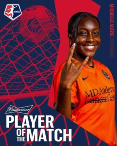 Super Falcons Michelle Alozie scores a beauty in Houston Dash draw Super Falcons Michelle Alozie scores a beauty in Houston Dash draw