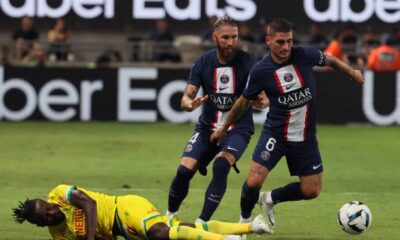 PSG 4-0 Nantes: Moses Simon misses out on Early season Silverware