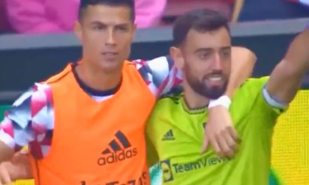 Ronaldo is first teammate to celebrate Fernandes’ goal vs Southampton