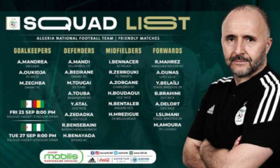 Riyad Mahrez included in Belmadi’s 24 man squad to face the Super Eagles