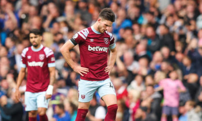 Declan Rice spotted fuming at his own teammate during Everton game Declan Rice spotted fuming at his own teammate during Everton game