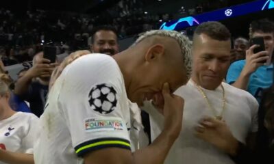 Richarlison breaks down in tears after Champions League brace Richarlison breaks down in tears after Champions League brace
