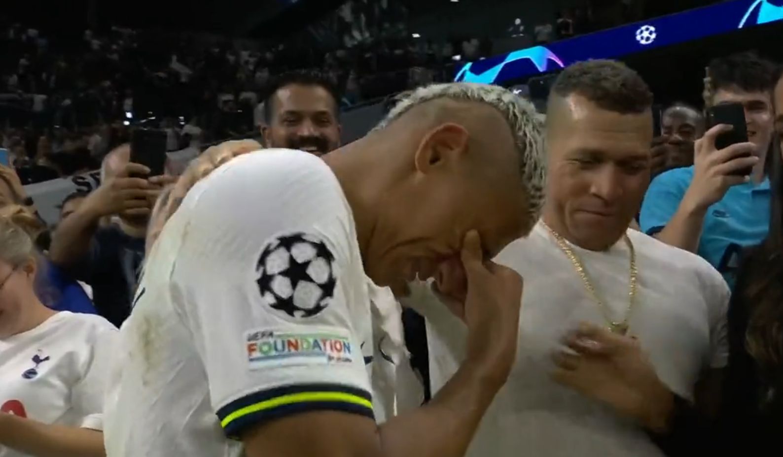 Richarlison breaks down in tears after Champions League brace Richarlison breaks down in tears after Champions League brace