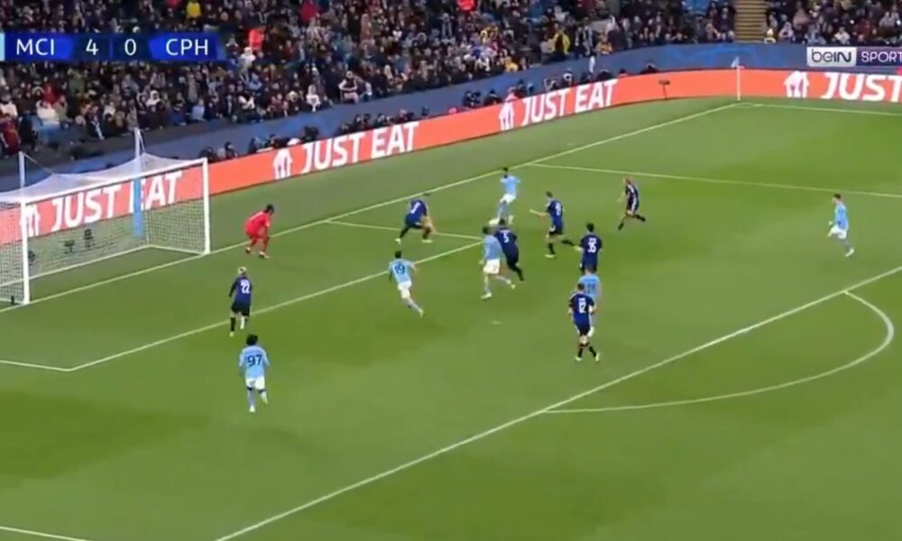 Alvarez scores first Champions League goal after Grealish run