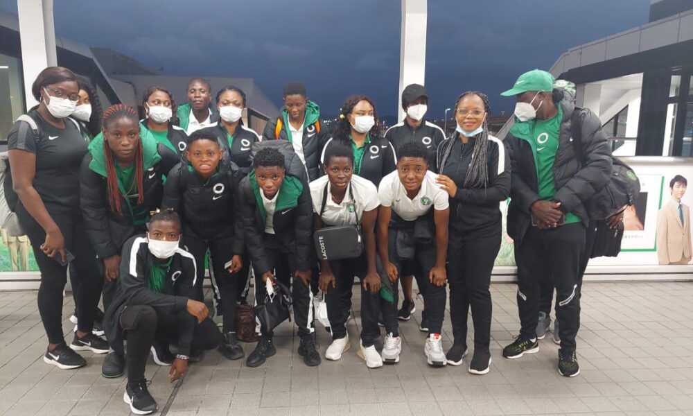 Super Falcons arrive Kobe ahead of clash against former world champions