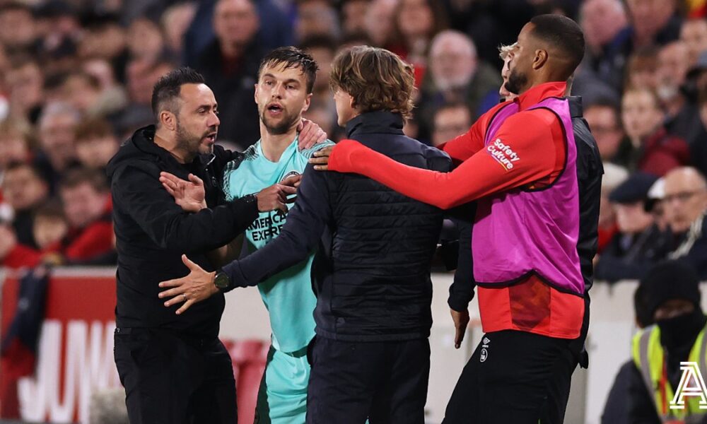Frank and De Zerbi clash during Brentford vs Brighton Frank and De Zerbi clash during Brentford vs Brighton