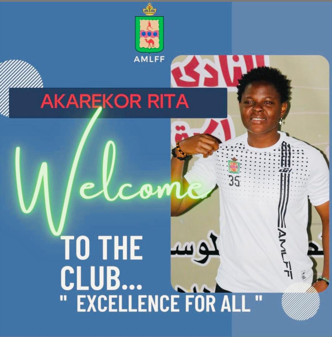 Nigerian goalkeeper Rita Akarekor joins Moroccan side AMLFF Nigerian goalkeeper Rita Akarekor joins Moroccan side AMLFF