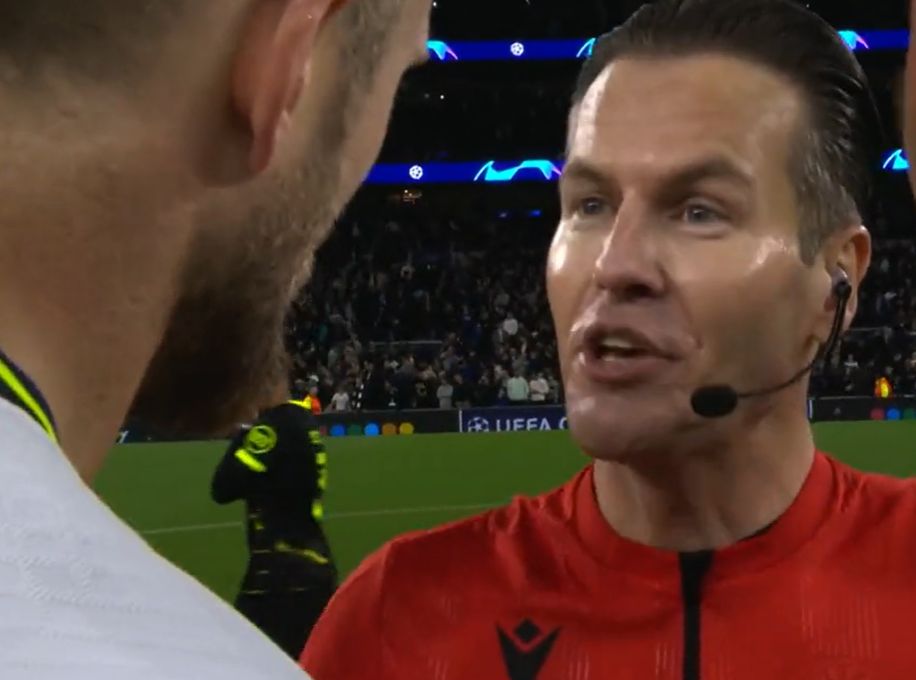 Video: Camera perfectly captures Eric Dier’s angry conversation with referee after VAR decision