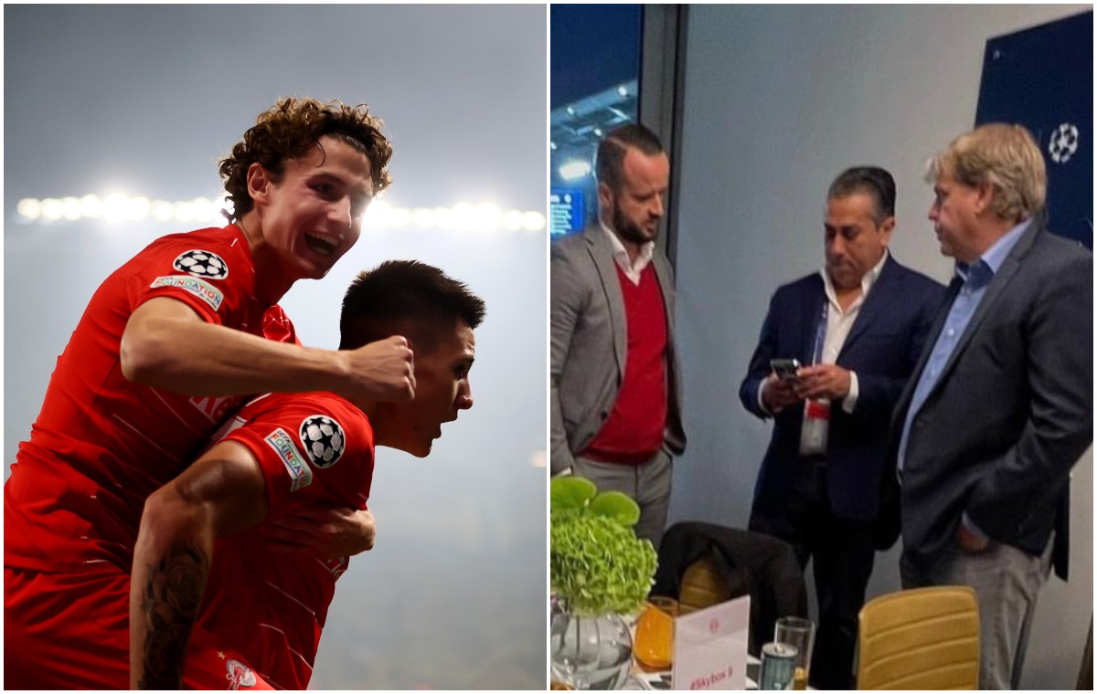 Boehly with Benjamin Sesko agent Boehly with Benjamin Sesko agent