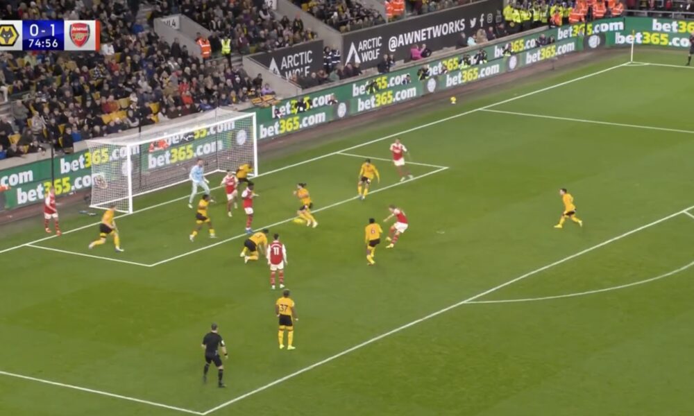 (Video) Martin Odegaard nets brace and doubles Arsenal’s lead against Wolves