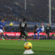 Iwobi goes down with Everton at Goodison Park Iwobi goes down with Everton at Goodison Park