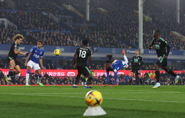 Iwobi goes down with Everton at Goodison Park Iwobi goes down with Everton at Goodison Park