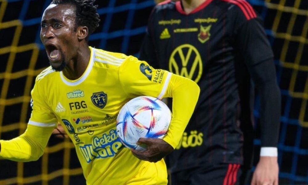Godwin Aguda scores to rescue point for Falkenberg in playoff in Sweden