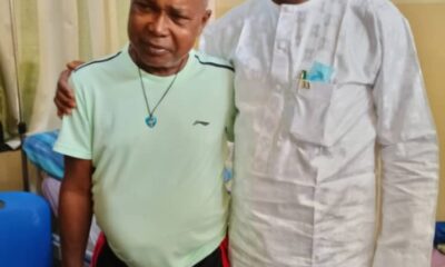 NFF President, Gusua Donate Half Million To Ailing Henry Nwosu NFF President, Gusua Donate Half Million To Ailing Henry Nwosu
