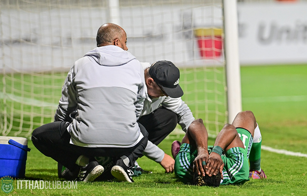 Agony! Long term Injury scare for Al Ittihad’s Austin Amutu Agony! Long term Injury scare for Al Ittihad’s Austin Amutu