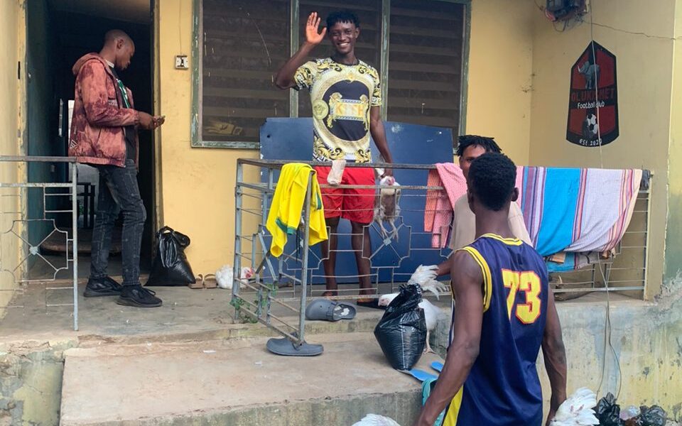 Olukismet Football Club Players Receive Chicken As Christmas Gift In Ekiti