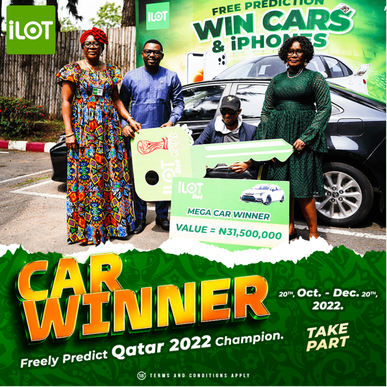 iLOT BET Unveils The Winner Of The Brand New Car In iLOT Predict And Win Promo QATAR 22 iLOT BET Unveils The Winner Of The Brand New Car In iLOT Predict And Win Promo QATAR 22