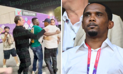 Watch: Samuel Eto’o beats up Algerian content creator Watch: Samuel Eto’o beats up Algerian content creator