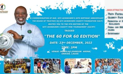 Seyi Akinwunmi Charity Foundation Mini-Tournament: Sixty Students To Get Scholarships