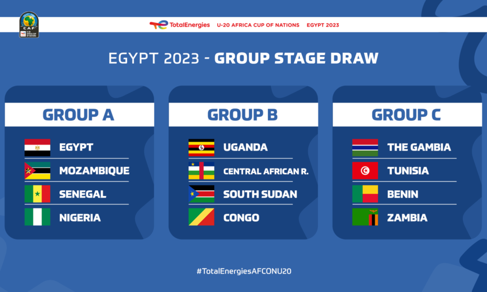 Egypt 2023 : Flying Eagles To Play Host Nation, Senegal And Mozambique