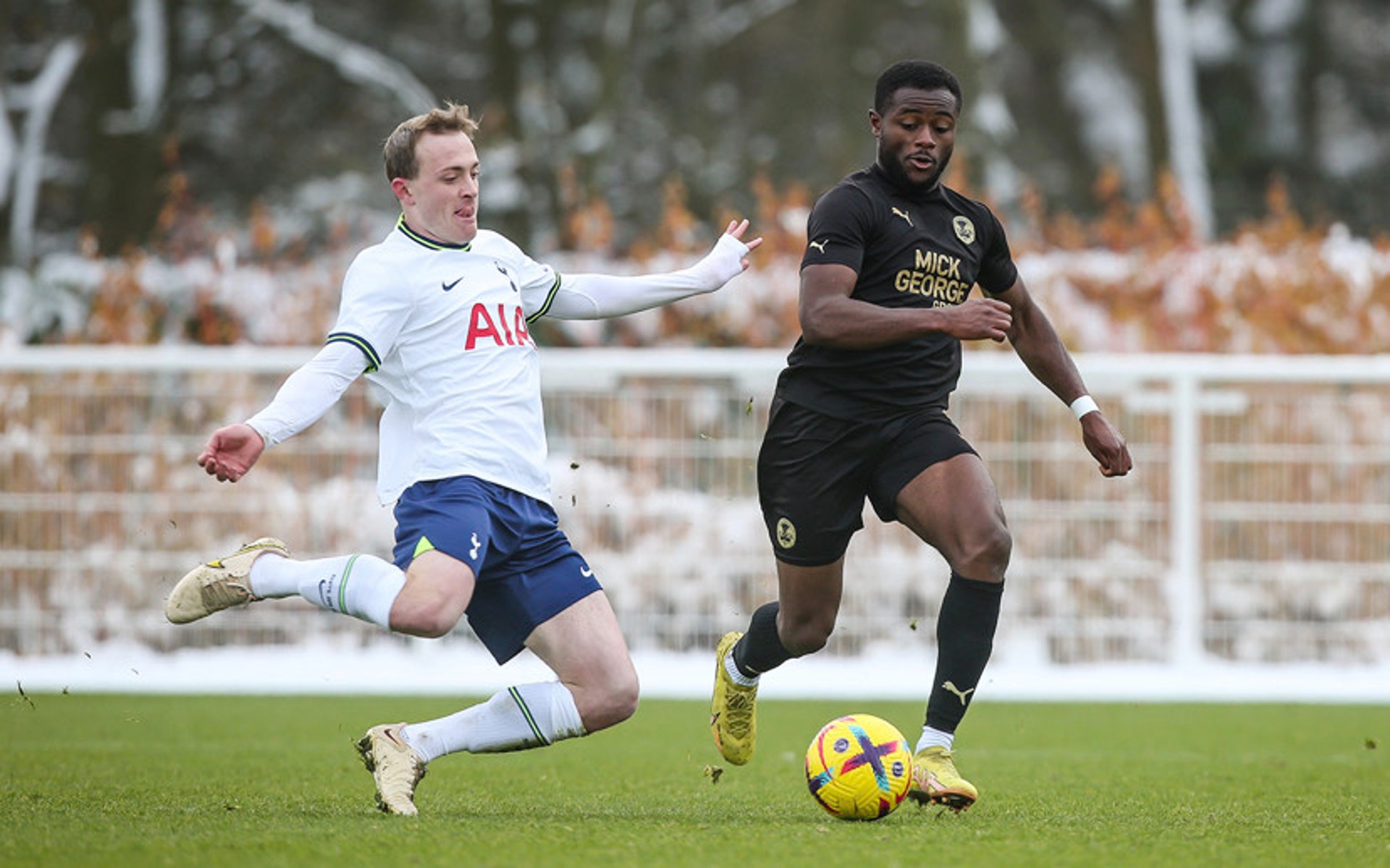 Peterborough’s David Ajiboye on target against Tottenham Hotspur Peterborough’s David Ajiboye on target against Tottenham Hotspur