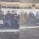Video: Shocking scenes as fight breaks out between two English club supporters resulting in a fan being knocked out cold dangerously