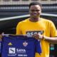 Ishaq Rafiu reacts after inspiring Maribor to Europa Conference League playoffs