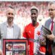 Nigeria star Peter Olayinka receives majestic farewell gift from Slavia Prague