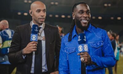 UCL: Thierry Henry puts Burna Boy on the spot over the best in Okocha or Kanu