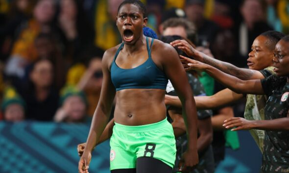 Asisat Oshoala reconnects with former teammates After Super falcons’ defeat