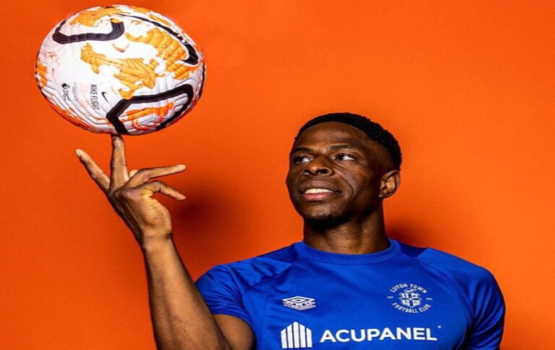 Chiedozie Ogbene reacts after joining Premier League side Luton Town Chiedozie Ogbene reacts after joining Premier League side Luton Town