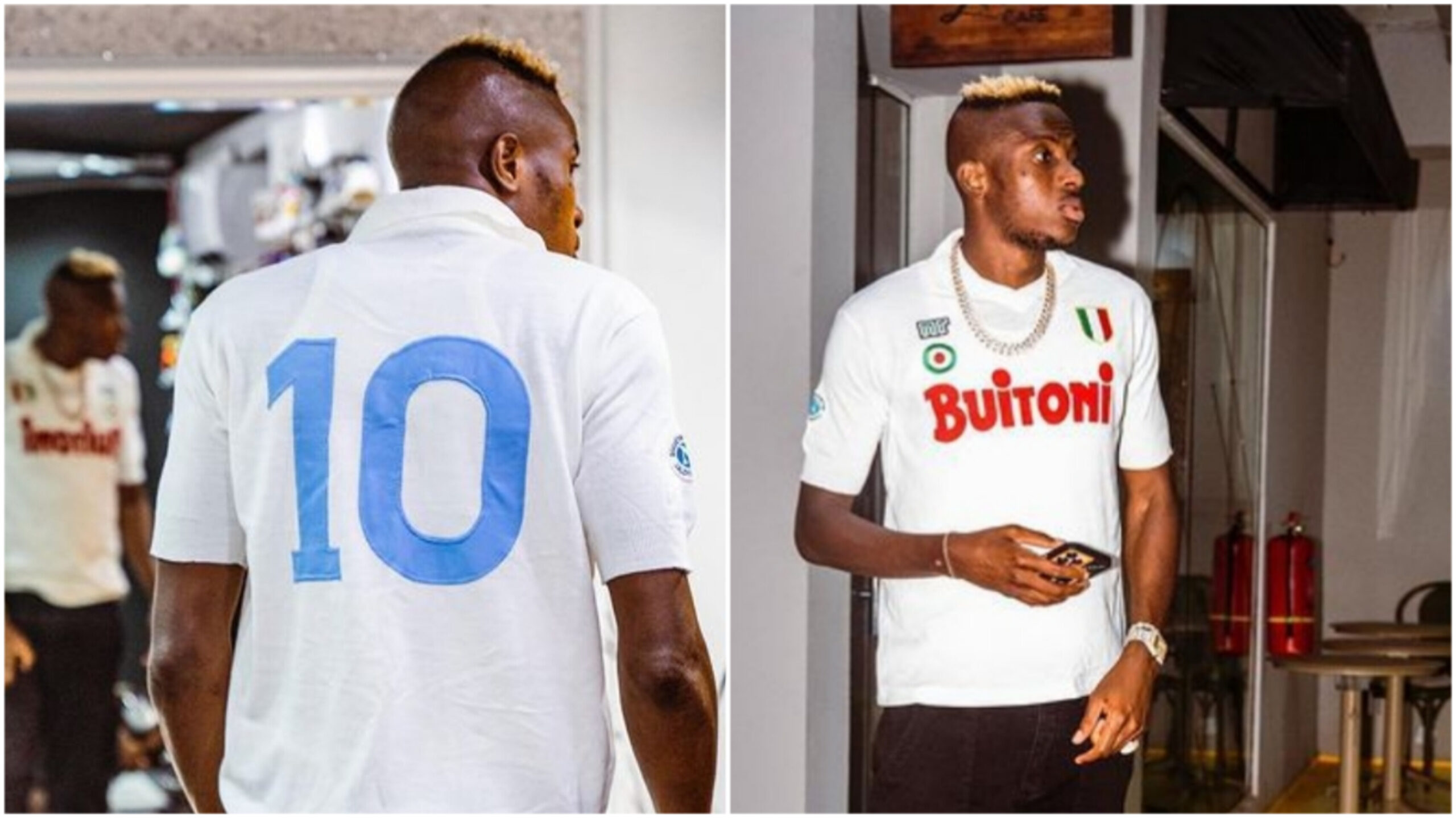 Victor Osimhen shows off 1988 Napoli kit amid transfer rumours Victor Osimhen shows off 1988 Napoli kit amid transfer rumours