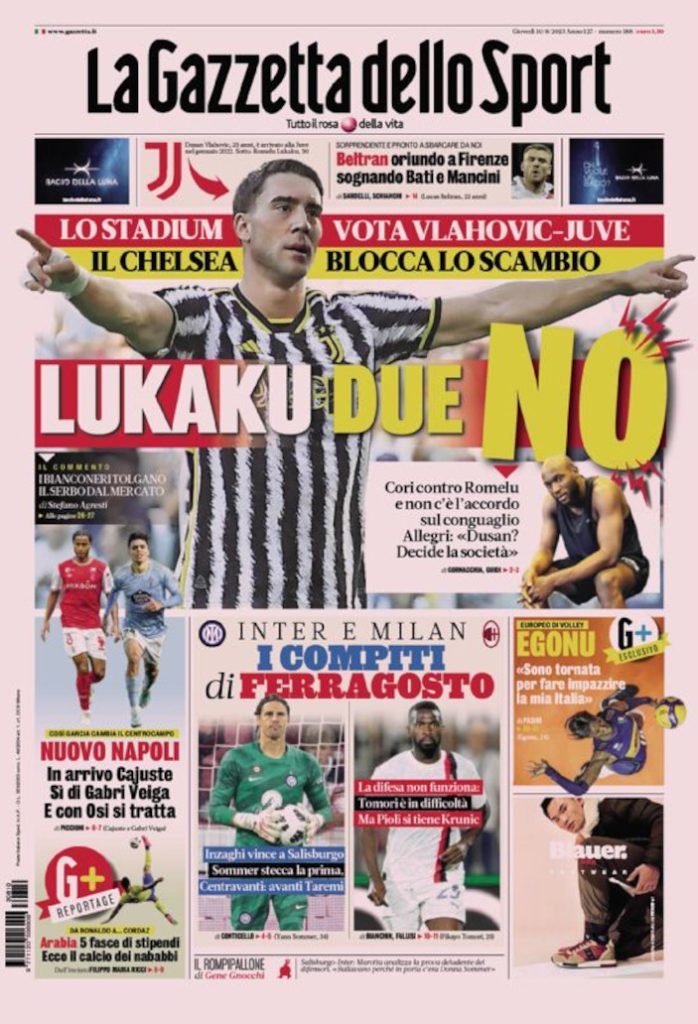Today’s Papers – No twice for Lukaku, Sommer howlers, new Napoli Today’s Papers – No twice for Lukaku, Sommer howlers, new Napoli