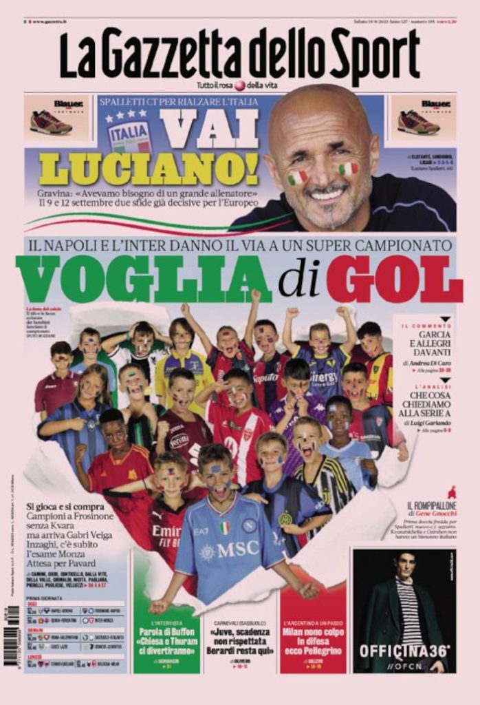 Today’s Papers – Forza Spalletti, Berardi breaks, season begins Today’s Papers – Forza Spalletti, Berardi breaks, season begins