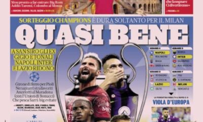 Today’s Papers: Draw tough only for Milan, Lukaku ready for Roma Today’s Papers: Draw tough only for Milan, Lukaku ready for Roma