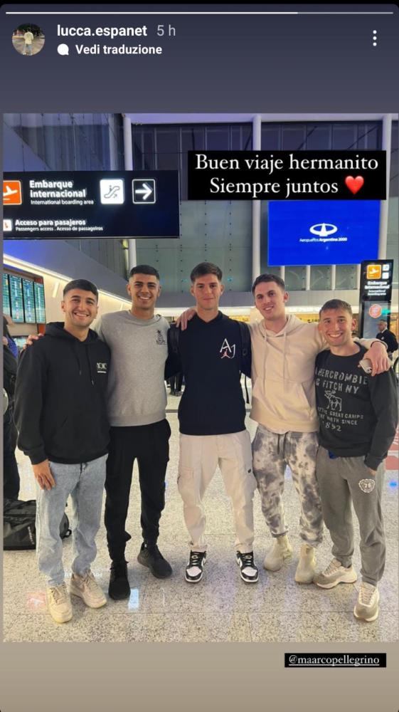 Picture: Pellegrino leaves Argentina for Milan medical Picture: Pellegrino leaves Argentina for Milan medical