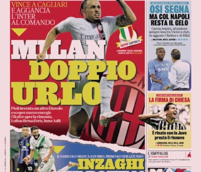 Today’s Papers – Inter fall, Milan shout, Osimhen is back Today’s Papers – Inter fall, Milan shout, Osimhen is back
