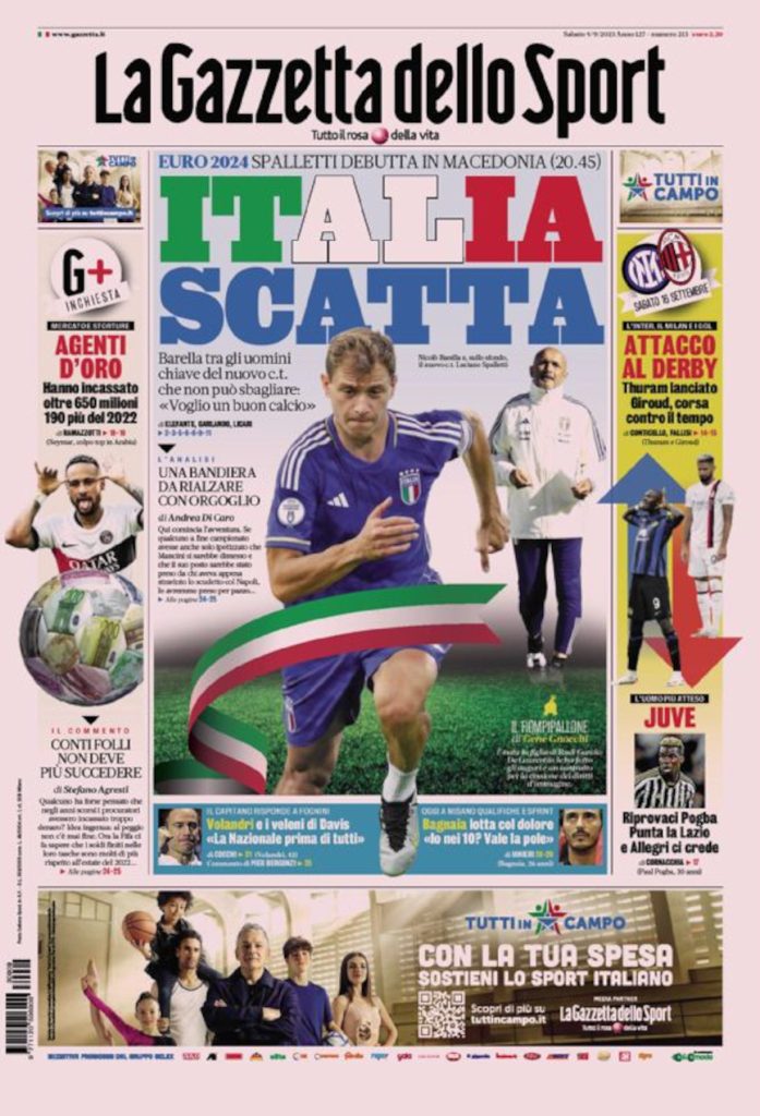 Today’s Papers – Italy sprint, Mancini nightmare, Pogba ideal for Arabia Today’s Papers – Italy sprint, Mancini nightmare, Pogba ideal for Arabia