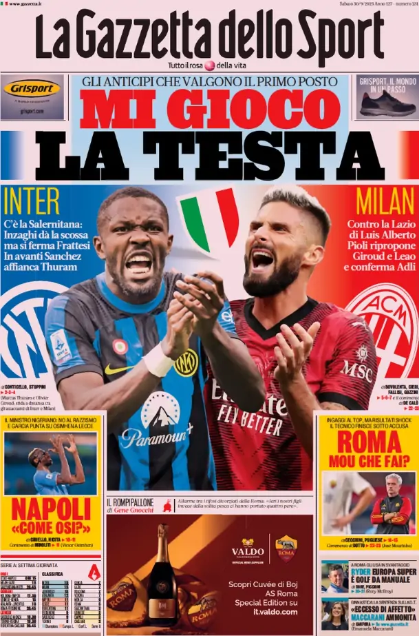 Today’s Papers – Inter and Milan head to head, Roma what’s going on? Today’s Papers – Inter and Milan head to head, Roma what’s going on?