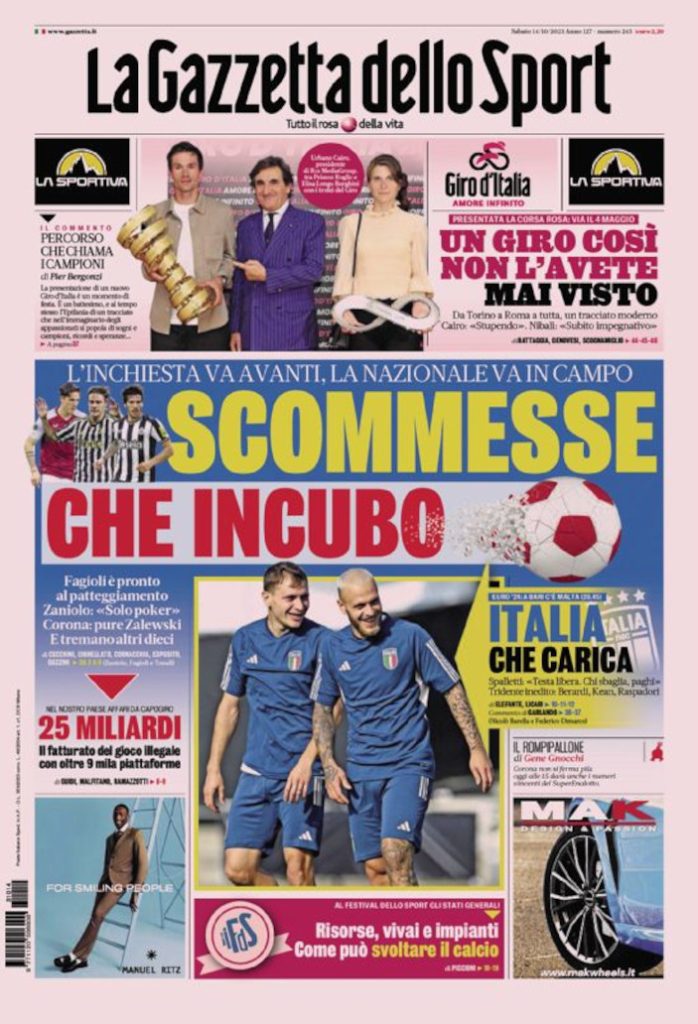 Today’s Papers – Gambling investigation nightmare, Zalewski too