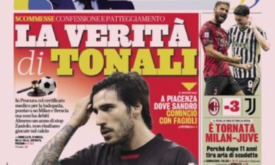 Today’s Papers – Tonali truth, Lukaku let down Marotta