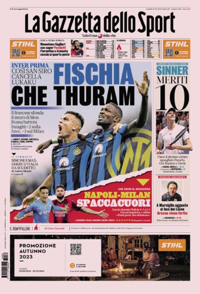 Today’s Papers – Big Marcus, Napoli-Milan heartbreaker Today’s Papers – Big Marcus, Napoli-Milan heartbreaker