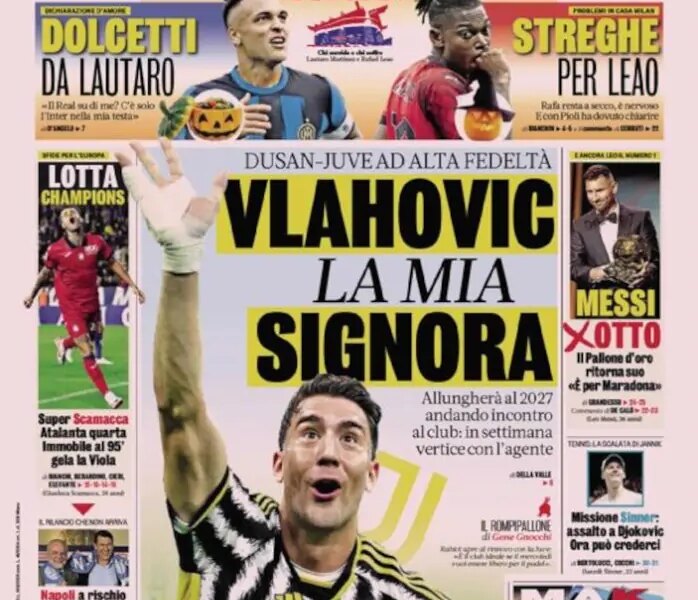 Today’s Papers – Halloween derby, Vlahovic takes Juve Today’s Papers – Halloween derby, Vlahovic takes Juve
