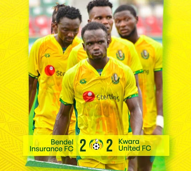 NPFL: Bendel Insurance come back twice to earn a point against Kwara United in Benin NPFL: Bendel Insurance come back twice to earn a point against Kwara United in Benin