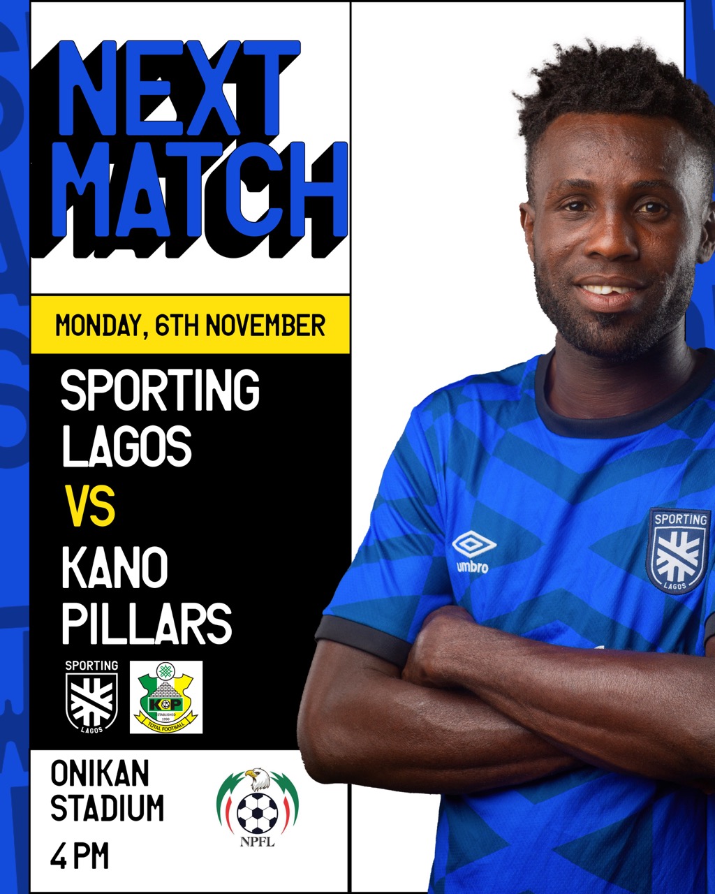 NPFL 24: Sporting Lagos home clash against Kano Pillars rescheduled NPFL 24: Sporting Lagos home clash against Kano Pillars rescheduled