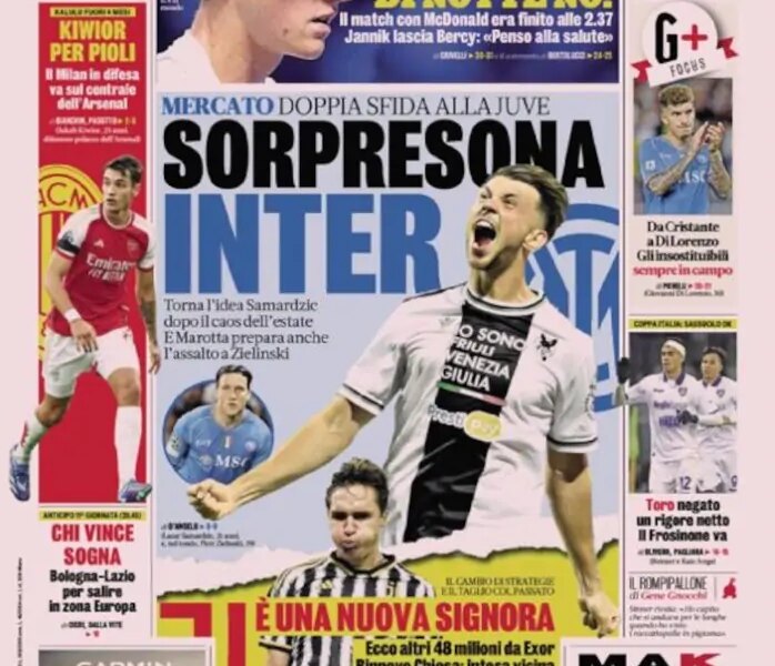 Today’s Papers – Inter challenge Juve, Saudis strip Serie A