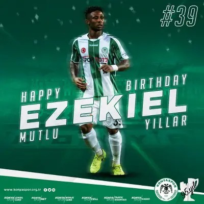 Imoh Ezekiel Marks 24th Birthday as Konyaspor Extends Heartfelt Wishes